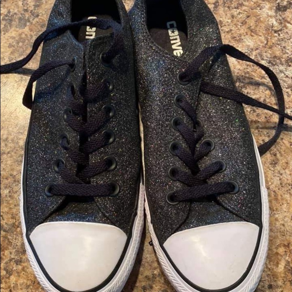 Converse Black Glitter Women’s size 8